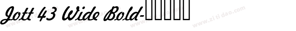 Jott 43 Wide Bold字体转换